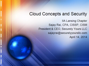 Cloud Concepts and Security
